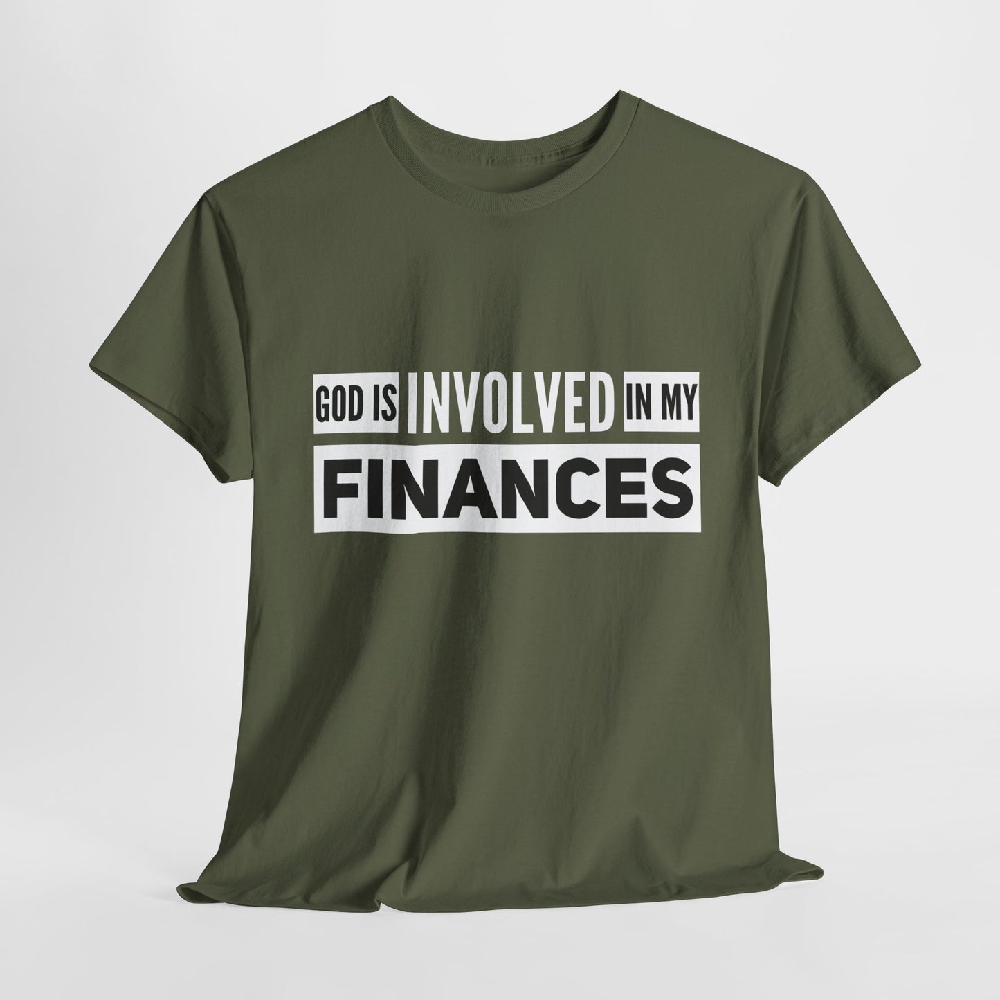 Unisex Heavy Cotton Tee « God is involved in my finances »