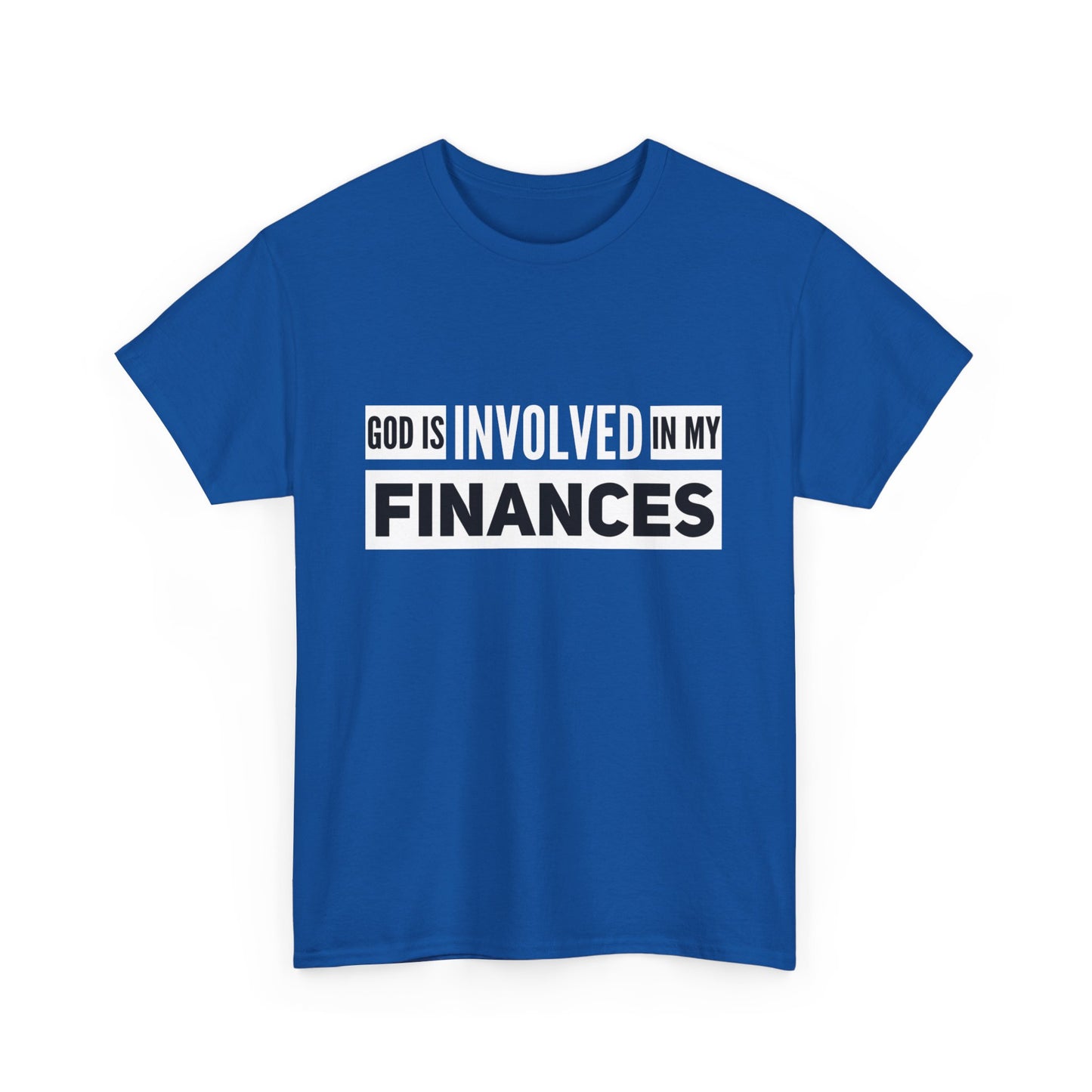 Unisex Heavy Cotton Tee « God is involved in my finances »