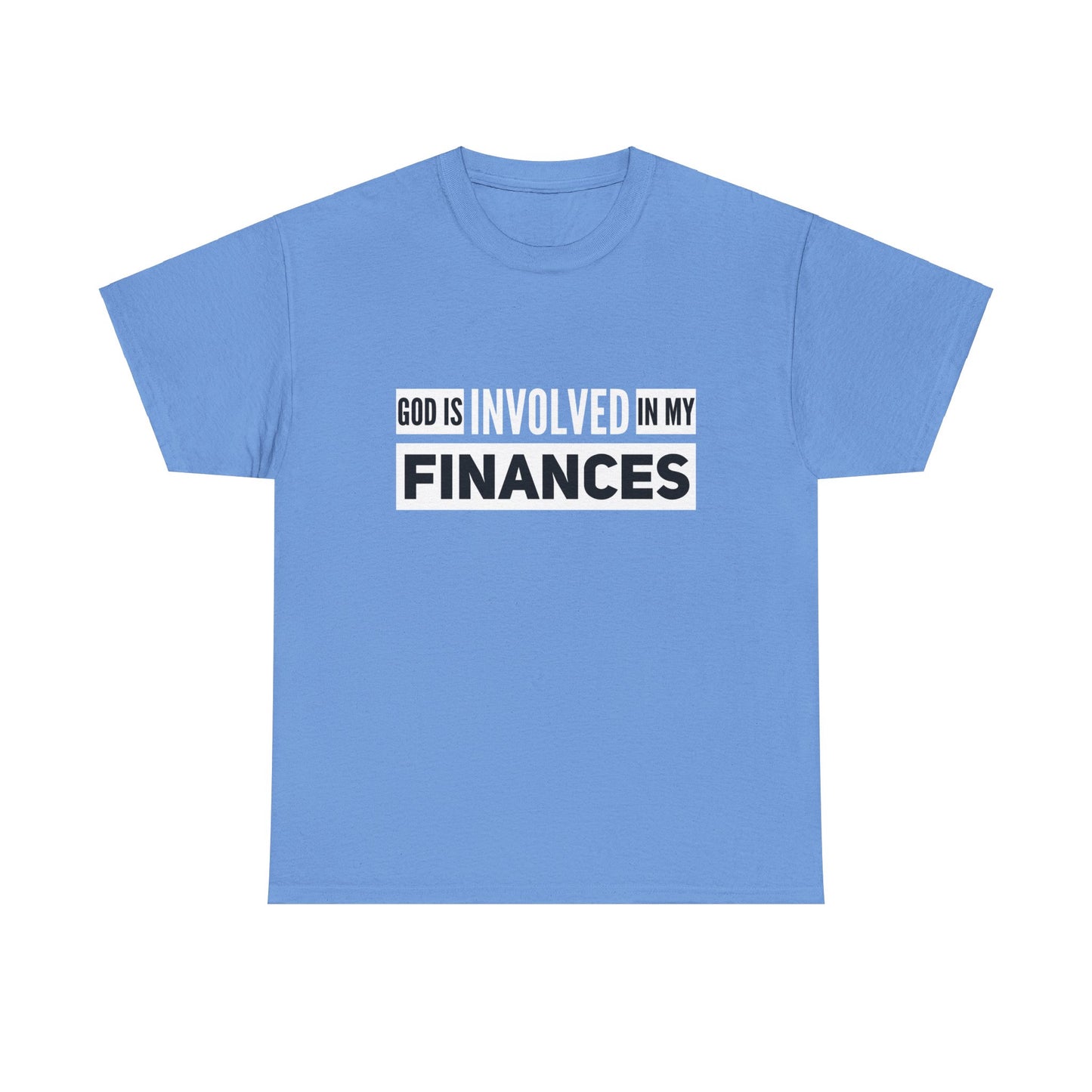 Unisex Heavy Cotton Tee « God is involved in my finances »