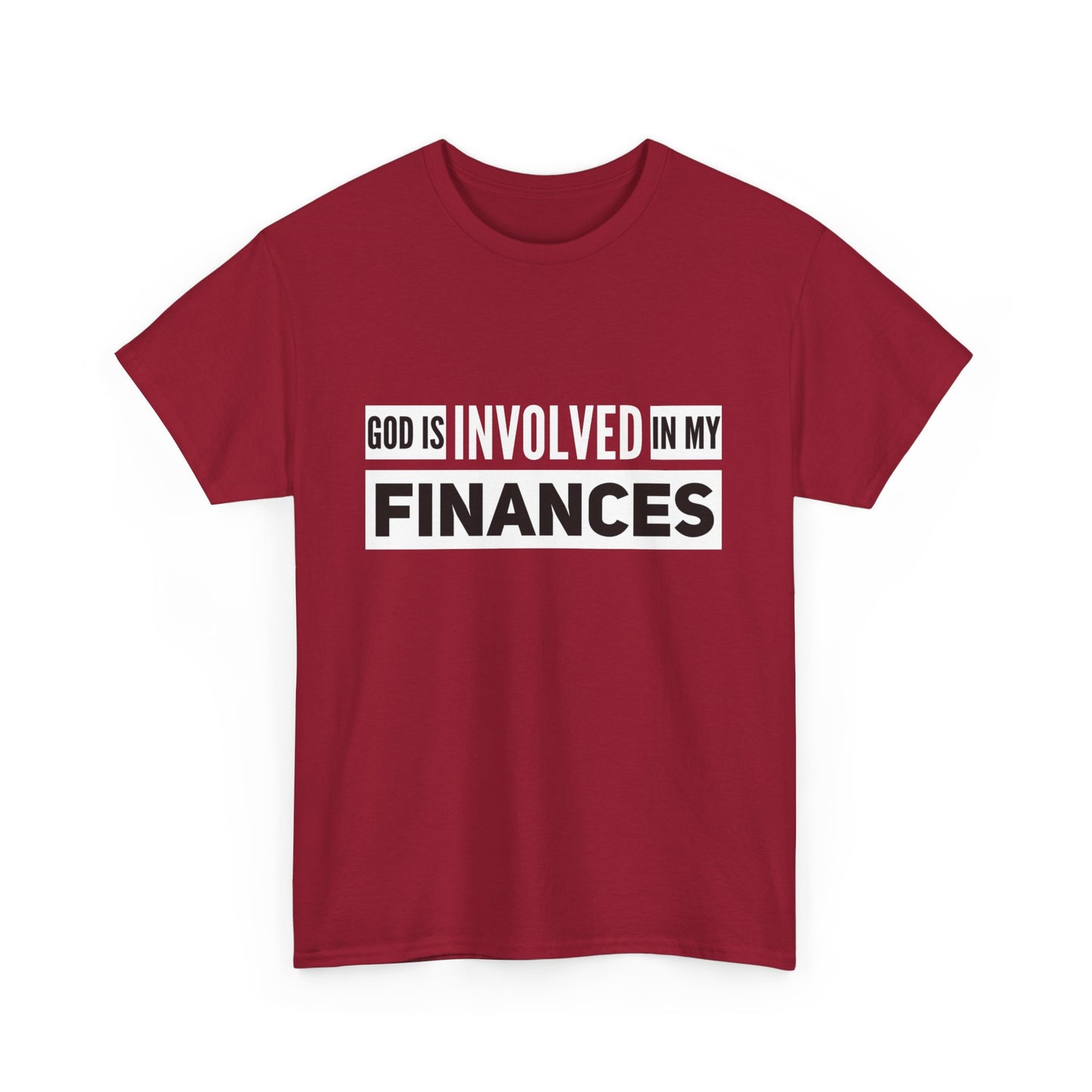 Unisex Heavy Cotton Tee « God is involved in my finances »