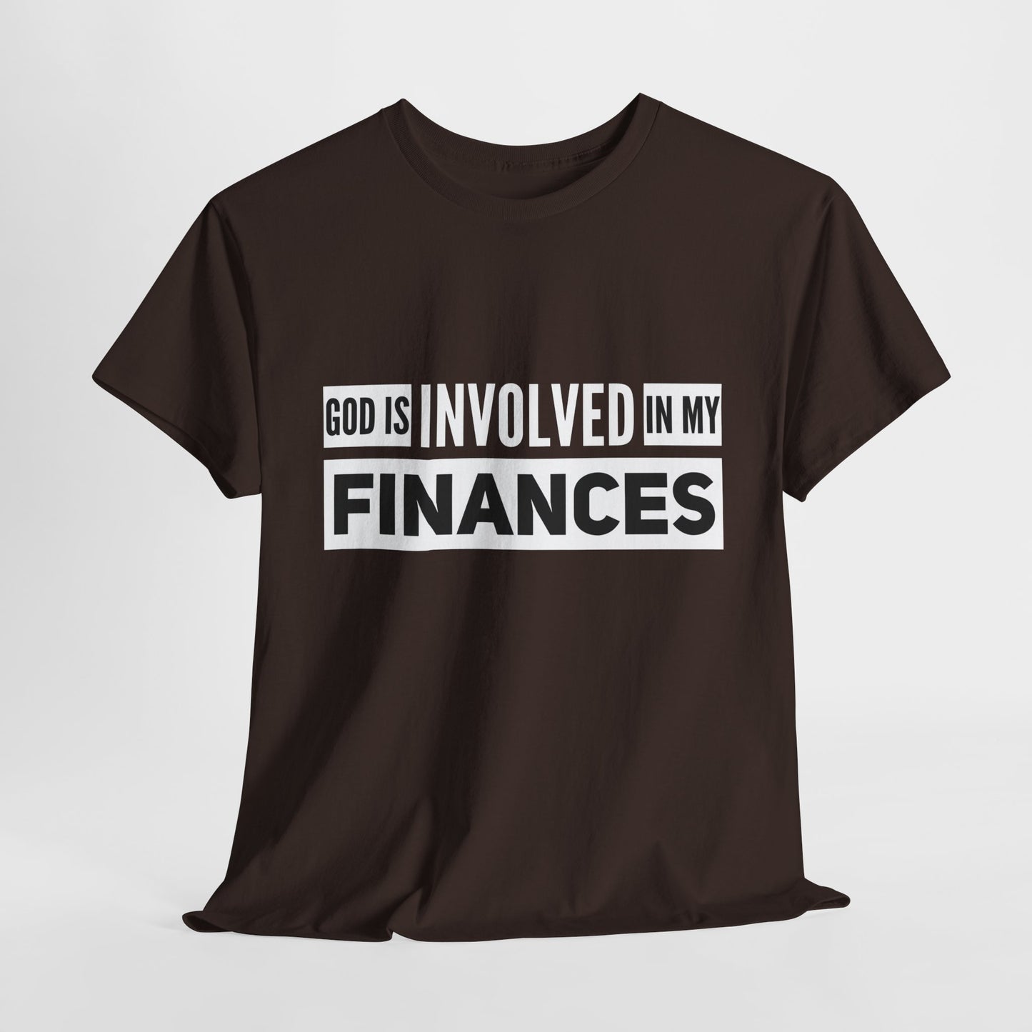 Unisex Heavy Cotton Tee « God is involved in my finances »